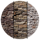 FB933 stone Facade coverings,Ready 7-10 Stack | 3MAT | PBR | Seamless