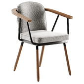 AKKA By PARLA Upholstered Fabric Chair With Armrests