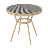 Wicker Plastic Table for Garden and Patio