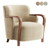 Ambie Walnut Wood Accent Chair