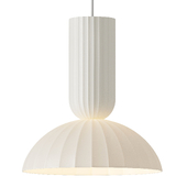 Jeanne Fluted White Porcelain Dome Pendant Light