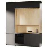Кухонный гарнитур Modern Kitchen Minimal Wood And Grey 03