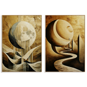 Abstract Painting Frame set 0147