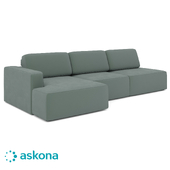 Corner sofa Ralf (Ralph) 3-section, with canape armrests L