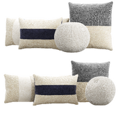 Biella Wool Cotton Blend Textured pillow set by Crate and Barrel