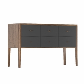 Console La Nage with six drawers