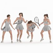Tenniser Woman 04 poses