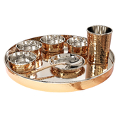 Copper Hammered Traditional Tableware Set