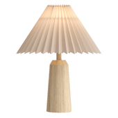 Beige Wood Finish Table Lamp