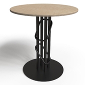 OM Table bar loft for bar, cafe with round table top PS006.2