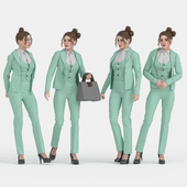 Casual Woman with Suit 04 Poses