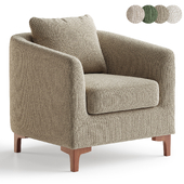 Amold Upholstered Barrel Accent Armchair