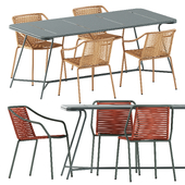 Philia 3905 and Philia 3900 chairs by Pedrali and Totem Dining table by Garda Furniture