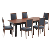 Crate and Barrel: Обеденный стол Pranzo II Bruno Extension Dining Table