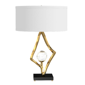 Abstract Lamp Crystal Sphere Brass By Global Views