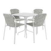 Thorvald outdoor table and chair set SC94 SC97 Andtradition