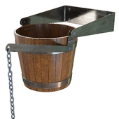 Sauna waterfall shower bucket