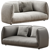 Chapman 2 Seater Fabric Sofa- Graphite Gray