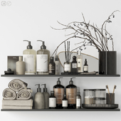 Shelves with cosmetics and bathroom decor - 6