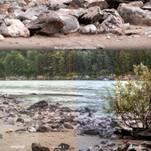 Backgrounds Altai river bank 6k