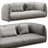 Chapman 3 Seater Fabric and Leather Sofa