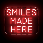 Smiles Made Here Neon Sign