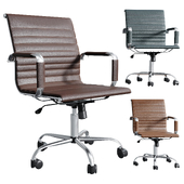 Office chair Fylliana with beige PU