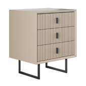 Modern Rectangle Nightstand With 3 Drawers