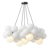 Large frosted bubble chandelier