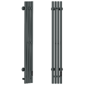 ОМ Полотенцесушитель электрический EWRIKA Пенелопа V 120х15, графит, матовый, вертикальный, узкий