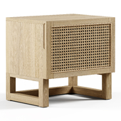 Kave Home - Rexit, bedside table with rattan