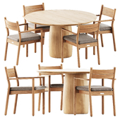 Apache Chair by Atmosphera and Barrel Dining Table by Vanrossum