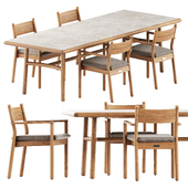Apache Chair by Atmosphera and Ukiyo dining table by Tribu