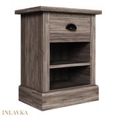 OM Bedside table with drawer and open shelves in a classic style