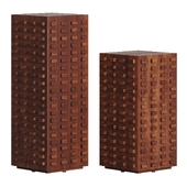 Toron Pedestal Tables by Crate&Barrel
