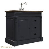 OM Single-door bathroom cabinet with three drawers in a classic style