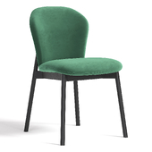 FIN TIMBER UPHOLSTERED SIDE CHAIR