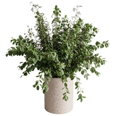 flowers plant in a bouquet concrete vase 59