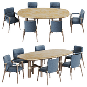 Dining chairs and table Atelier by Turri