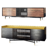 TV stand Impala Black & Brass ACWD