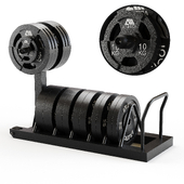 Tusker mobile weight plate rack