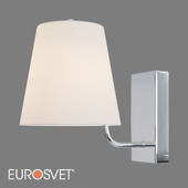 OM Wall lamp with fabric lampshade Eurosvet 60155/1 chrome