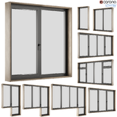 A set of plastic windows.