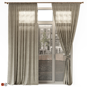 Linen curtains