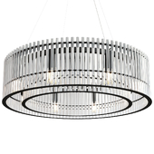 Modern Glass Tube Ring Chandelier