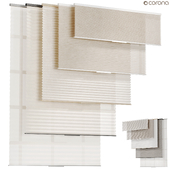 Roman pleated blinds