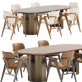 Dining table VIDA and Rowanoke Dining Armchair