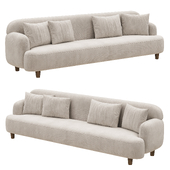 Contemporary Ivory Floor Sofa for Sitting Room
