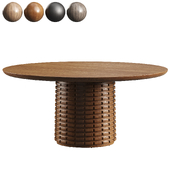 Toron 60 Round Mahogany Wood Dining Table