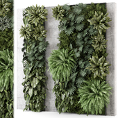 Indoor Wall  Vertical Garden in Concrete Base - Set 2492